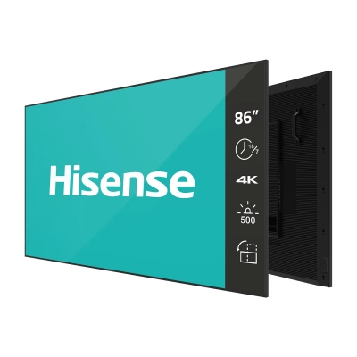 Hisense GM50D Series 86in UHD Commercial Display Landscape Portrait Speakers, Android 11