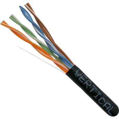 Vertical Cable UTP CAT 5e a 350 MHZ FORRO NEGRO CMR (pieza)