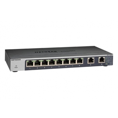 Netgear Swtich No Administrable NG-GS110MX-100NAS-SW 8-Port Gigabit Ethernet with 2-Port 5-Speed 10-Gigabit/Multi-Gigabit (pieza)