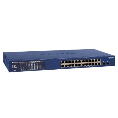 Netgear Switch NG-GS724TPP-100NAS-SW 24-Port Gigabit Ethernet PoE+ Smart Switch w/ optional Remote/Cloud Management and 2 SFP Ports (380W) (pieza)