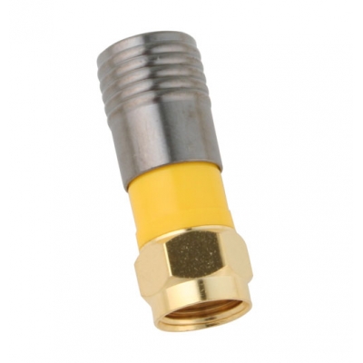 Binary Conector BC5-F-RG6 F Male Compression Connector for RG6/U Gold Bag of 20