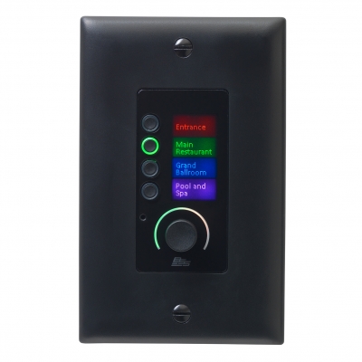 BSS Botonera EC-4BV-BLK-US Ethernet Controller with 4 Buttons and Volume Control Negro (pieza)