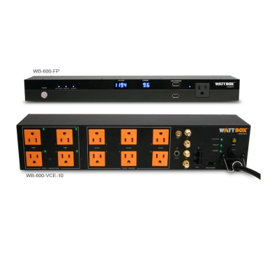 WattBox  Power Conditioner + Faceplate Display Kit  10 Outlets (pieza)Negro