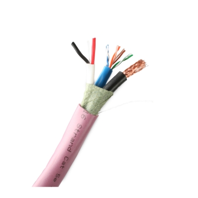 Wirepath Cable de Control SP-59-182-5E-500-PUR RG59/U Coaxial Cable + 2-Conductor + Single 350MHz Cat 5e Wire - 500 ft. Drum (pieza)