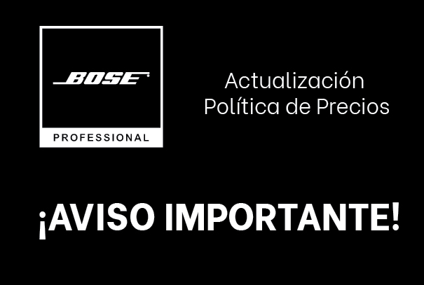 Modificacion a política de precios BOSE PORTABLE Modificacion a política de precios BOSE PORTABLE