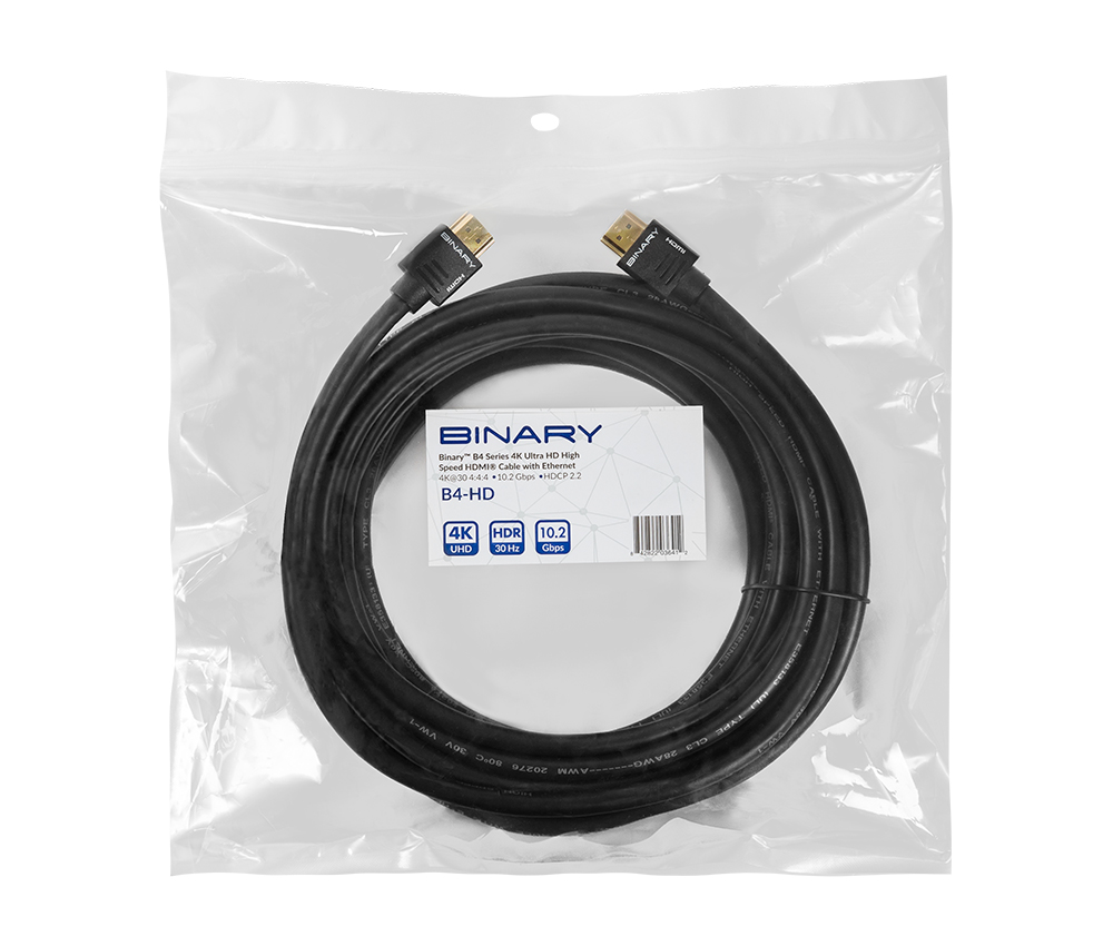 Binary B4 Series 4K Ultra HD High Speed HDMI cable with ethernet B4-HD2-1.5
