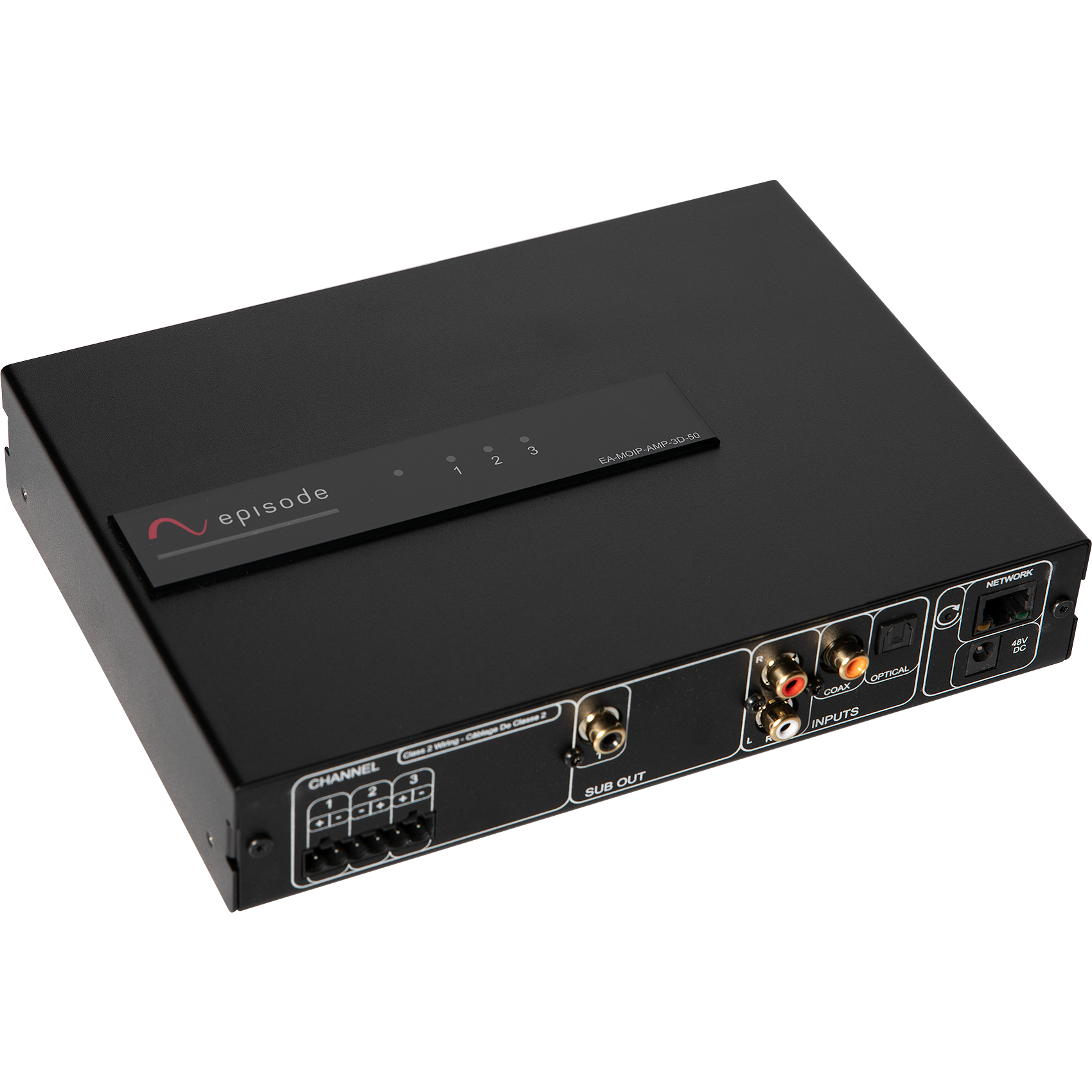 Episode 3-Channel / 1-Zone 50W POE++ Amplifier DSP-Configurable with ...