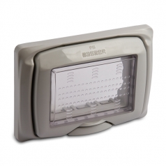Placa protectora IP55 3 módulos