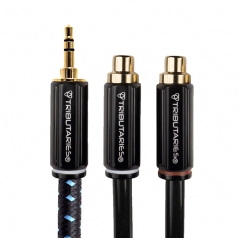 Cable de audio 1 Miniplug a 2 RCA Series 4 hembra de 0.2 metros