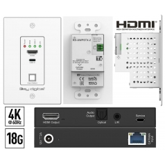 Kit de extensor de video con tranmisor y receptor de pared