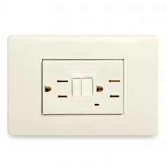 Tomacorriente doble amerciano 15A 125V c/GFCI