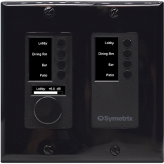 Placa para control de volumen y zonas con 9 botones y 3 displays