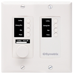 Placa para control de volumen y zonas con 9 botones y 3 displays