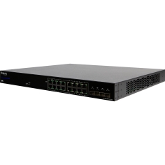 Switch de Red administrable de 16 puertos PoE+ frontales