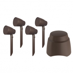 SpeakerCraft 4in All-Weather Outdoor Speaker Kit with 8in Hardscape Subwoofer