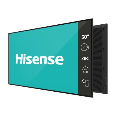 Hisense GM50D Series 50in UHD Commercial Display Landscape Portrait, Speakers, Android 11