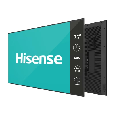 Hisense GM50D Series 75in UHD Commercial Display Landscape Portrait Speakers, Android 11