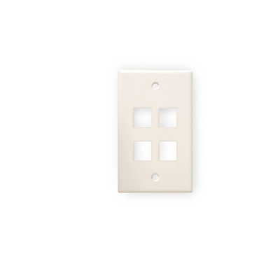 Wirepath 4-Port Keystone Wall Plate (pieza) Almendra