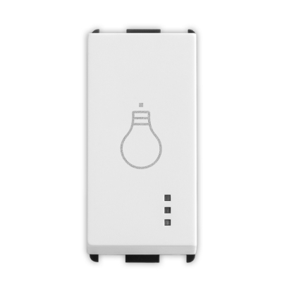 Master - PIXIA Pulsador con icono de luz 10A (pieza) Blanco