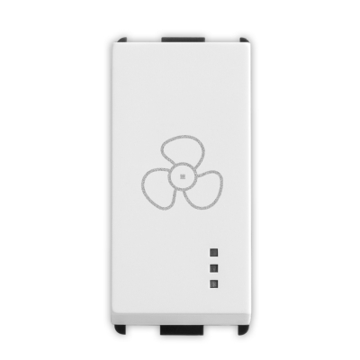 Master - PIXIA Pulsador con icono de ventilador 16AX (pieza) Blanco
