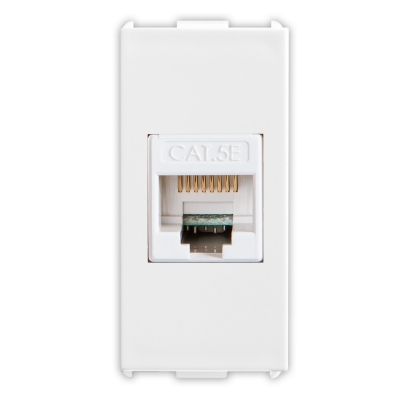 Master - PIXIA Toma con conector RJ12 cat5 UTP de 8/8 contactos (pieza) Blanco
