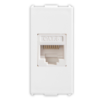 Master - PIXIA Toma con conector RJ45 cat6 UTP (pieza) Blanco