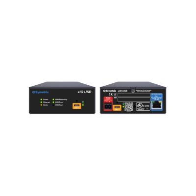 Symetrix - Expansor de audio con 2 entradas USB-C, Dante y PoE (pieza) Negro