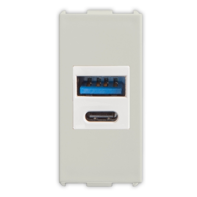 Master - PIXIA Toma USB tipo A y C 100/240V (pieza) Arena