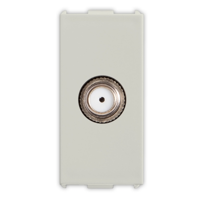 Master - PIXIA Toma con conector coaxial para TV hembra (pieza) Arena