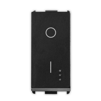 Master - PIXIA Interruptor de 2 polos 16AX (pieza) Negro