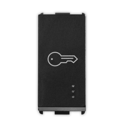 Master - PIXIA Pulsador con icono de llave 10A (pieza) Negro