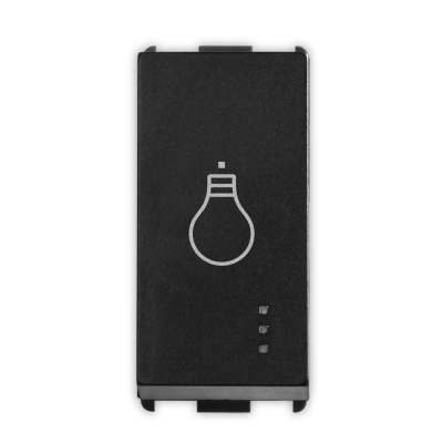 Master - PIXIA Pulsador con icono de luz 10A (pieza) Negro