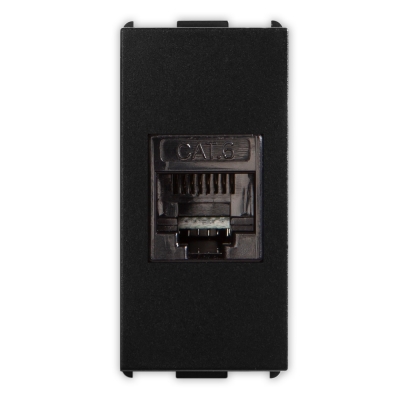Master - PIXIA Toma con conector RJ45 cat6 UTP (pieza) Negro