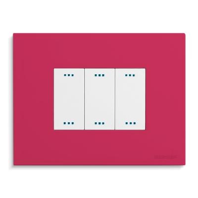 Master - PIXIA Placa de 3 módulos (pieza) Rojo