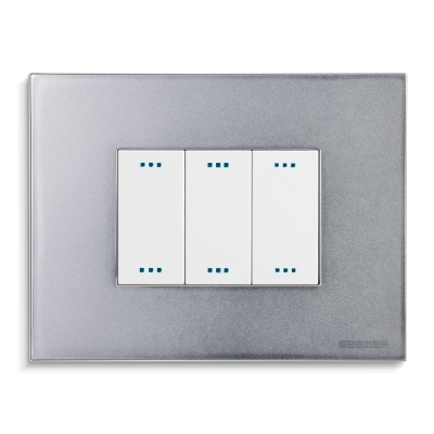 Master - PIXIA Placa de 3 módulos (pieza) Titanio