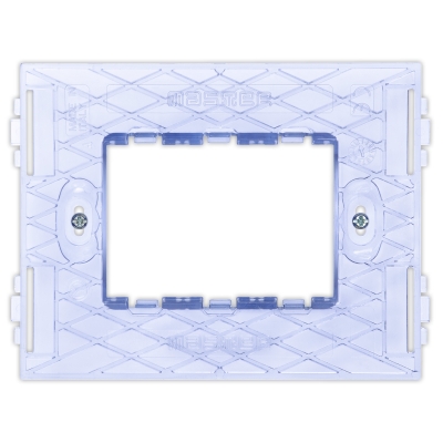 Master - PIXIA Soporte para placa 3 módulos con tornillos (pieza) Transparente