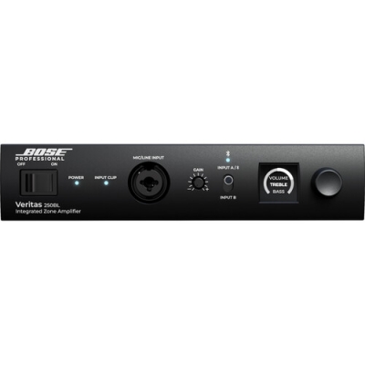 Bose-Professional - Amplificador integrado de 2 canales x 50W a 4 Ohms, 2 canales x 25W a 8 Ohms con mezclador inteligente (pieza) Negro