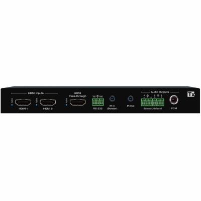 Key-Digital 4K/18G 328ft (100m) HDMI over HDBaseT Extender, 2x1 Switcher with 2 HDMI Inputs, 2 Mirrored Outputs (HDBaseT, HDMI), USB 2.0, LAN, Audio De-Embed, IR, RS-232, IP Contr