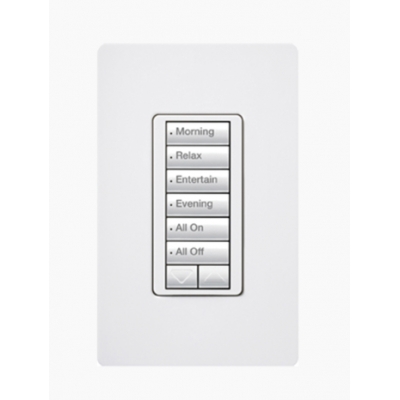 Lutron SeeTouch 6 Botones con Dimmer Integrado Incandecente,LED Halogeno 600W ( Blanco & Negro)               ( RadioRa 2 & Home Works  )