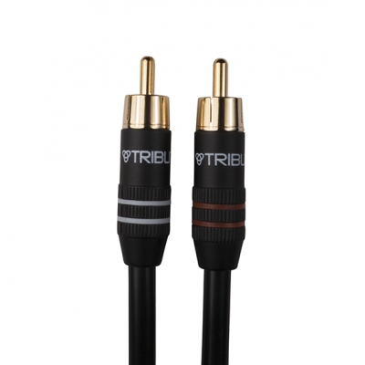Tributaries - Cable stereo de audio RCA Series 2 calibre 24 de 1 metro (pieza) Negro