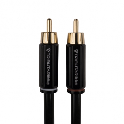 Tributaries - Cable stereo de audio RCA Series 4 calibre 22 de 1 metro (pieza) Negro