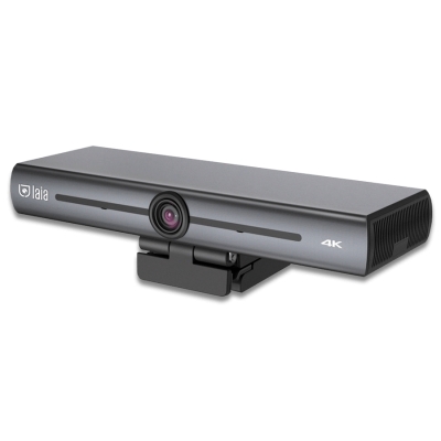 Laia Cámara 4K con inteligencia artificial y 2 microfonos digitales: conexión USB 3.0 con video 4K a 30fps y 1080P a 60fps. H.265/H.264. 120º Ángulo Vision con ePTZ (pieza) Negro