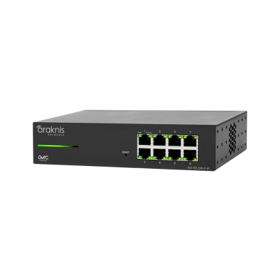 Araknis Networks  110 Series Unmanaged+ Gigabit Switch  8 Front Ports (pieza)Negro