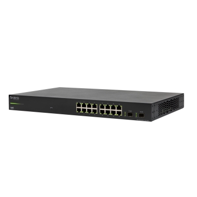 Araknis - Switch de red administrable 220 Series Switch Websmart Gigabit de 16 puertos PoE y 2 SFP+ (pieza) Negro