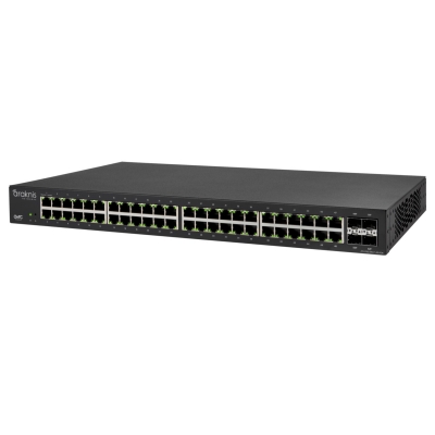 Araknis - Switch de red administrable 220 Series Switch Websmart Gigabit con PoE+ parcial SFP de 48 puertos PoE y 2 SFP+ (pieza) Negro