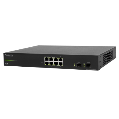 Araknis - Switch de red administrable 220 Series Switch Websmart Gigabit  con PoE+ parcial y puertos SFP de 8 puertos PoE y 2 SFP+ (pieza) Negro