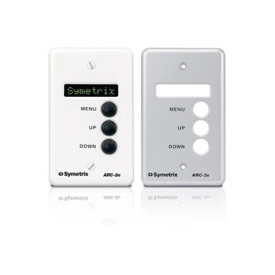 Symetrix ARC Remote with 3 buttons, 8-character display, single gang, white (pieza)