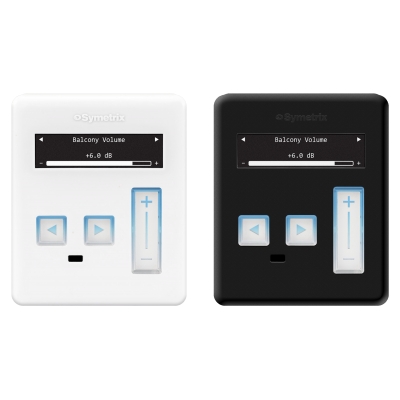 Symetrix ARC Remote with 2 capacitive buttons, capacitve fader, OLED display, surface and wall mount options included, white (pieza)