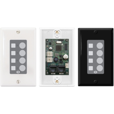 Symetrix ARC Remote with 4 buttons, 4 LEDs, Decora single gang, black (pieza)