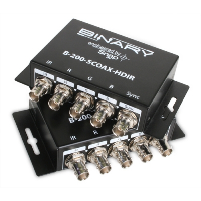 Binary Balun B-200-5COAX-HDIR 200 Series 1080p over 5COAX Extender with IR Negro (pieza)